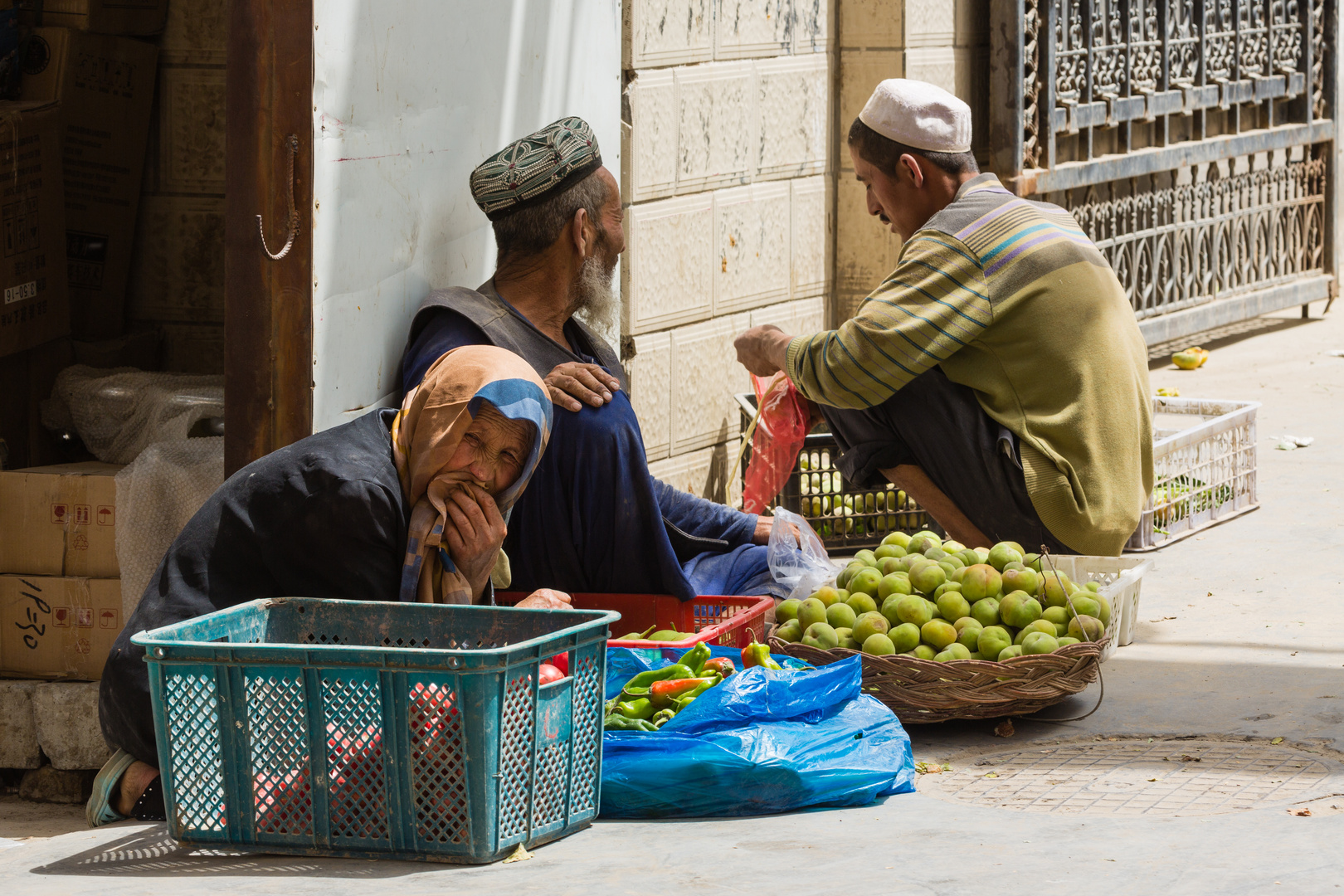 Strassenszene in Hotan