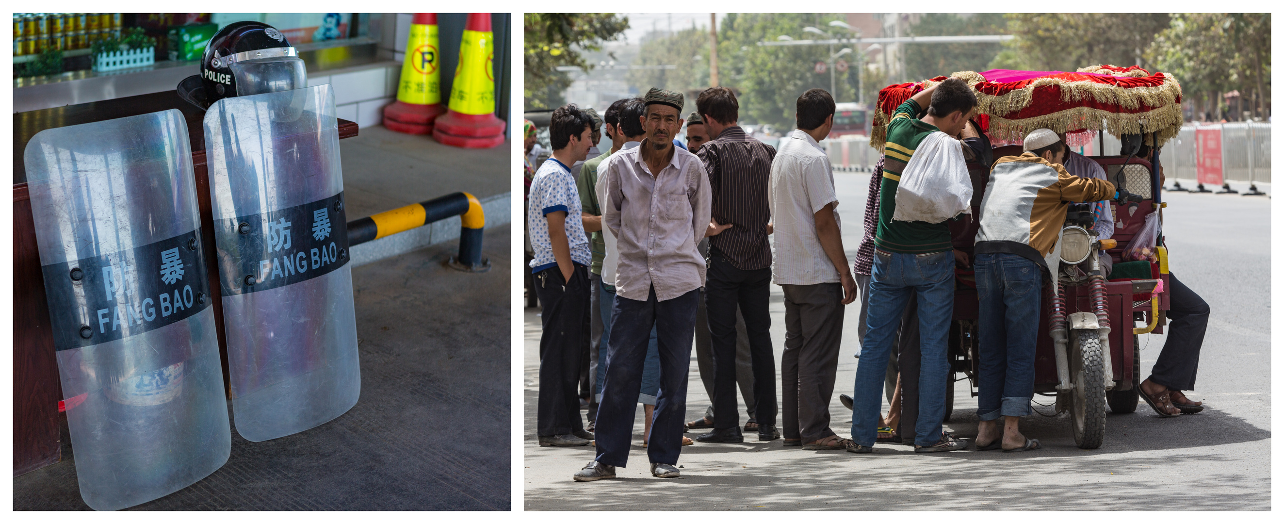 Strassenszene in Hotan - katastrophale Menschenrechtslage