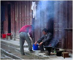 Strassenszene in Lijiang