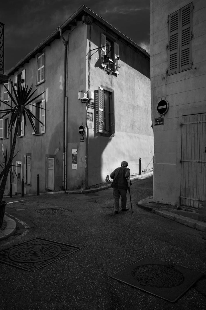 Straßenszene in Marseille Panier