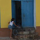 Strassenszene In Trinidad (Kuba)