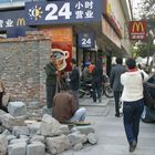 Straßenszene in Wuhan (China, Provinz Hubai)