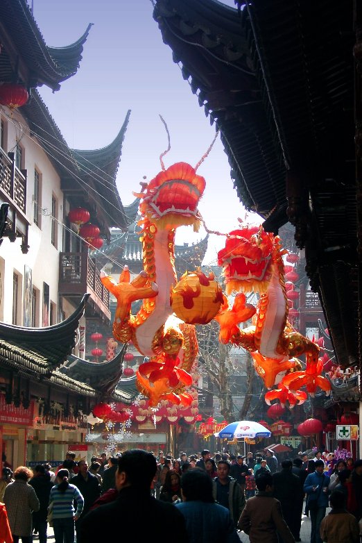 Strassenszene zum Chinese New Year 2003