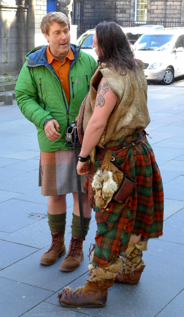 Strassenunterhaltung in Edinburgh