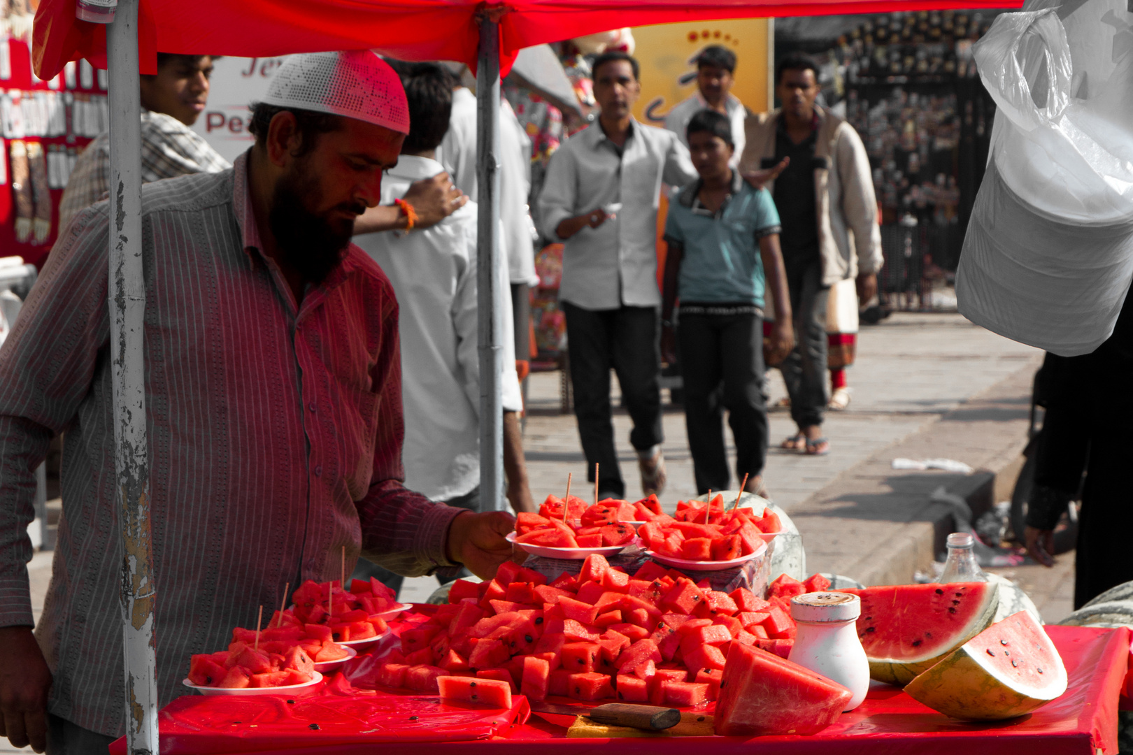 Straßenverkäufer in Indien