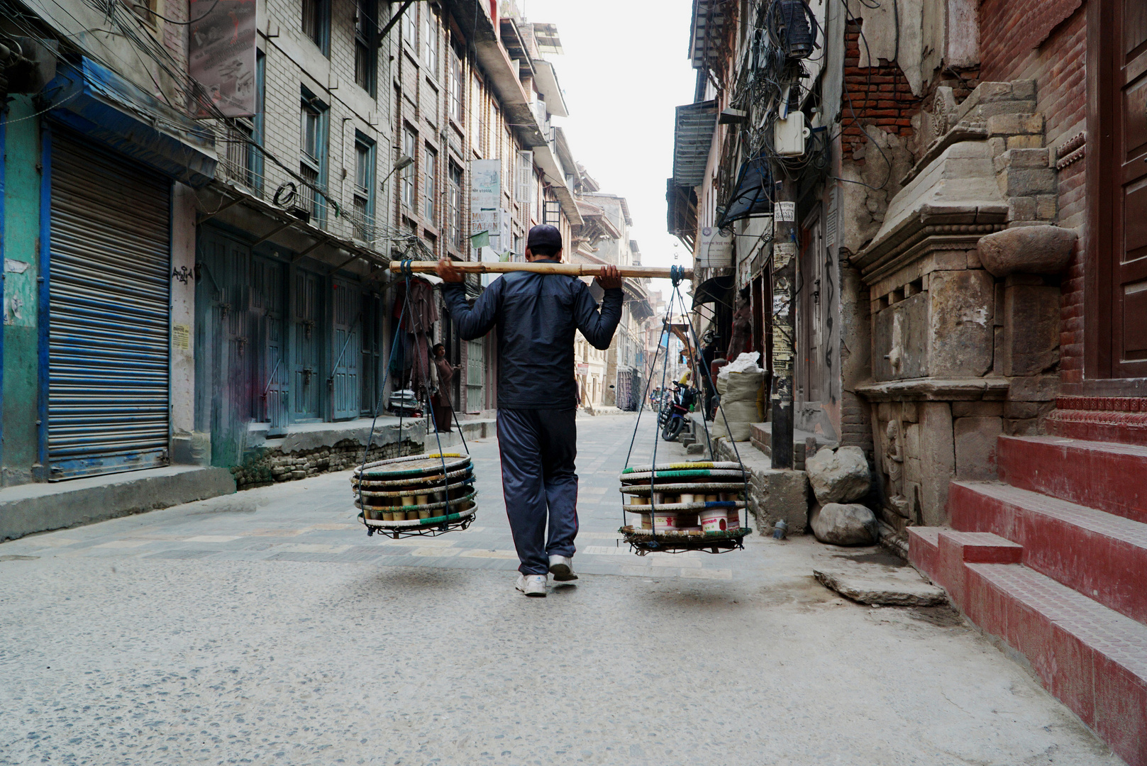 Strassenverkäufer Nepal