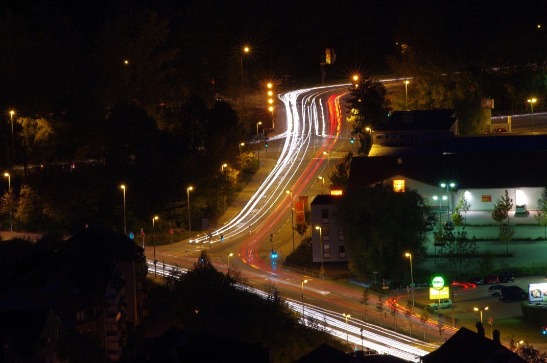 Straßenverkehr - Langzeitbelichtung