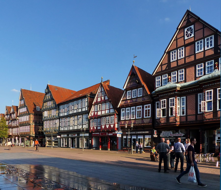 Straßenzug in der Altstadt Celle......