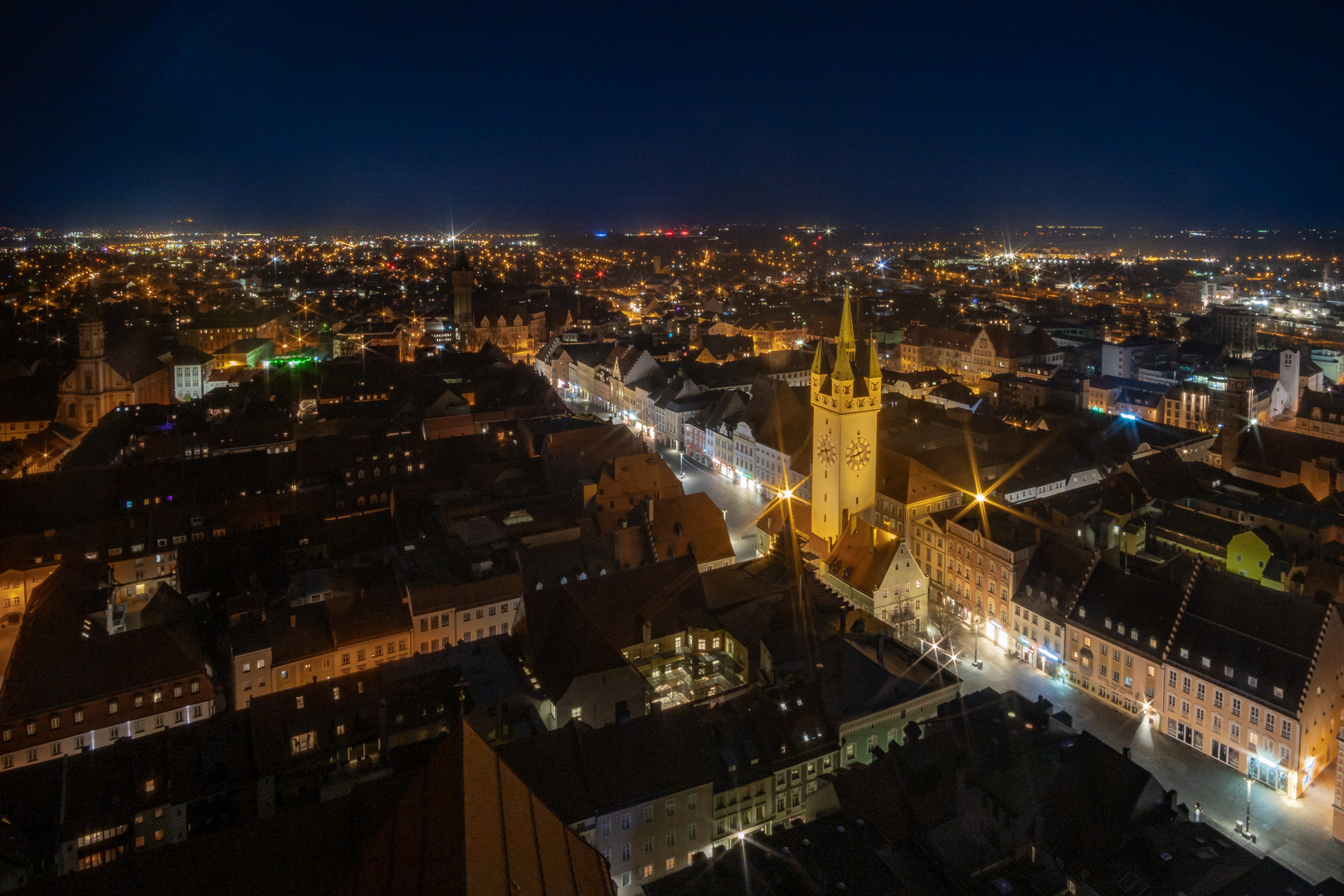 Straubing bei Nacht