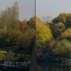 Straubing Donau Durchblick zur Kirche St Peter (3D-X-View Cha-Cha)