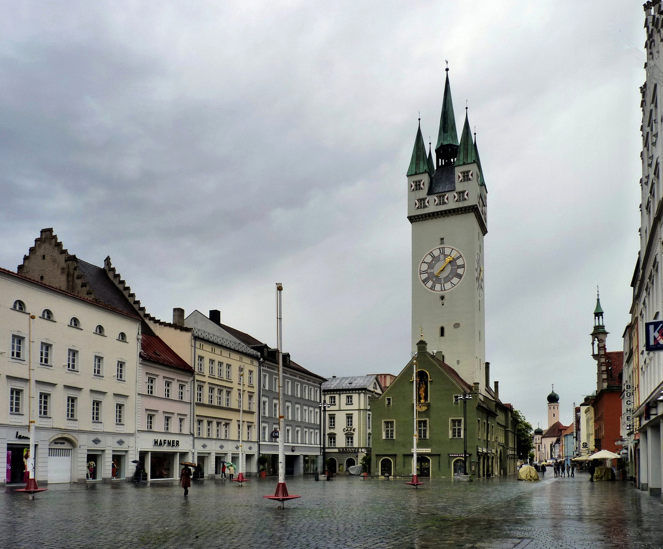 Straubing im Regen