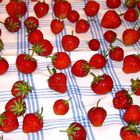 Strawberries on towel
