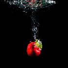 Strawberry falling