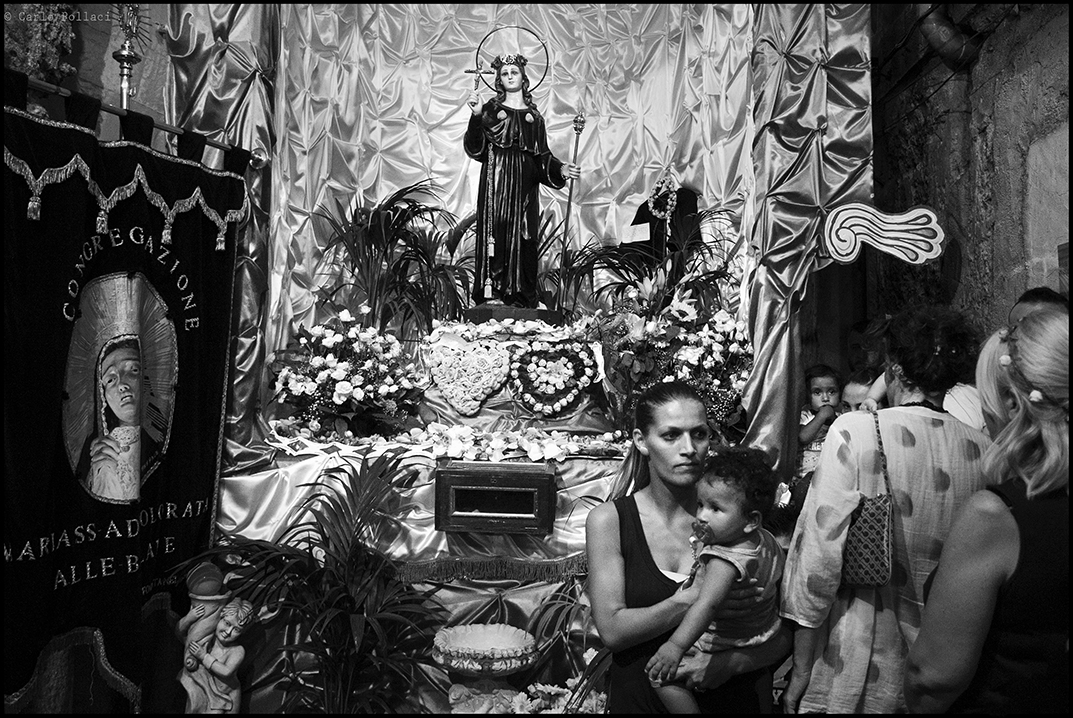 Street altar in honor of Santa Rosalia