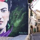 Street art a Valogno: Frida Kahlo