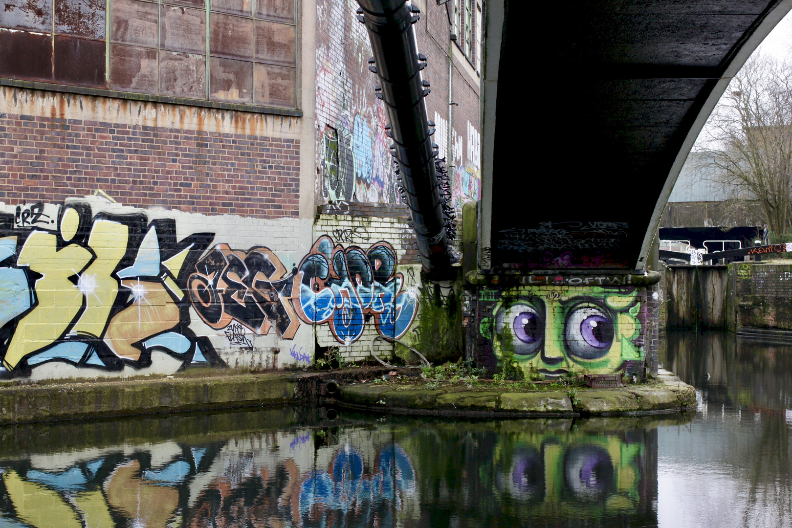 Street Art, Grand Union Canal, Digbeth, Birmingham, UK