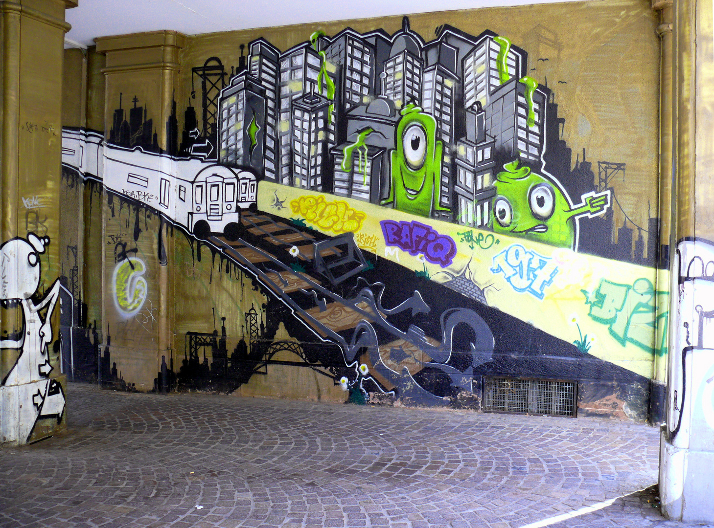 Street art - - im autonomen Viertel....