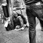 street beggar in Frankfurt