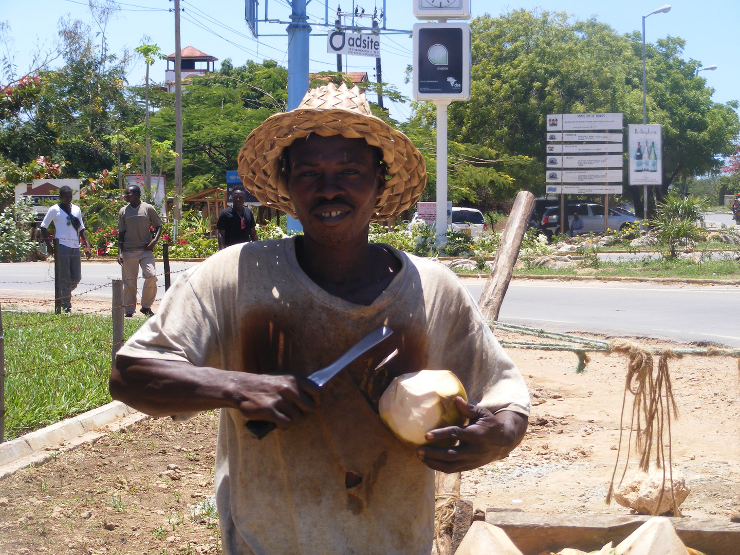 Street coconut vender