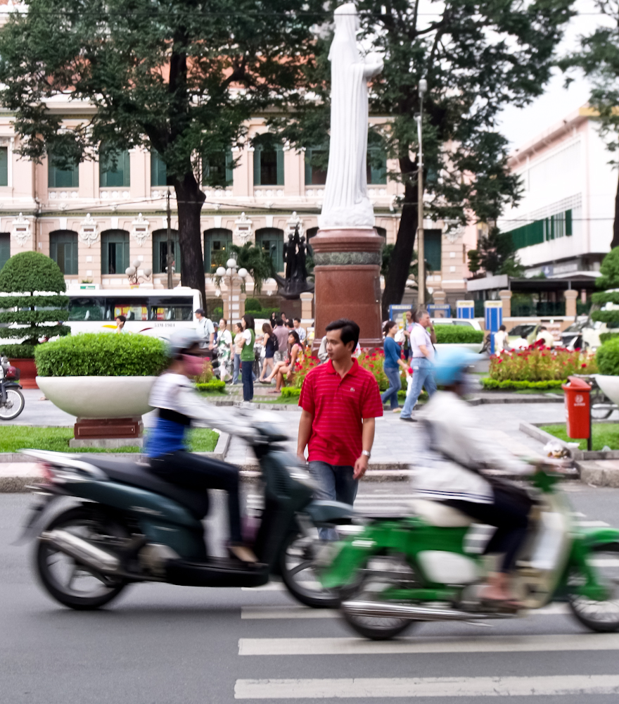 Street crossing in Saigon (HCMC)