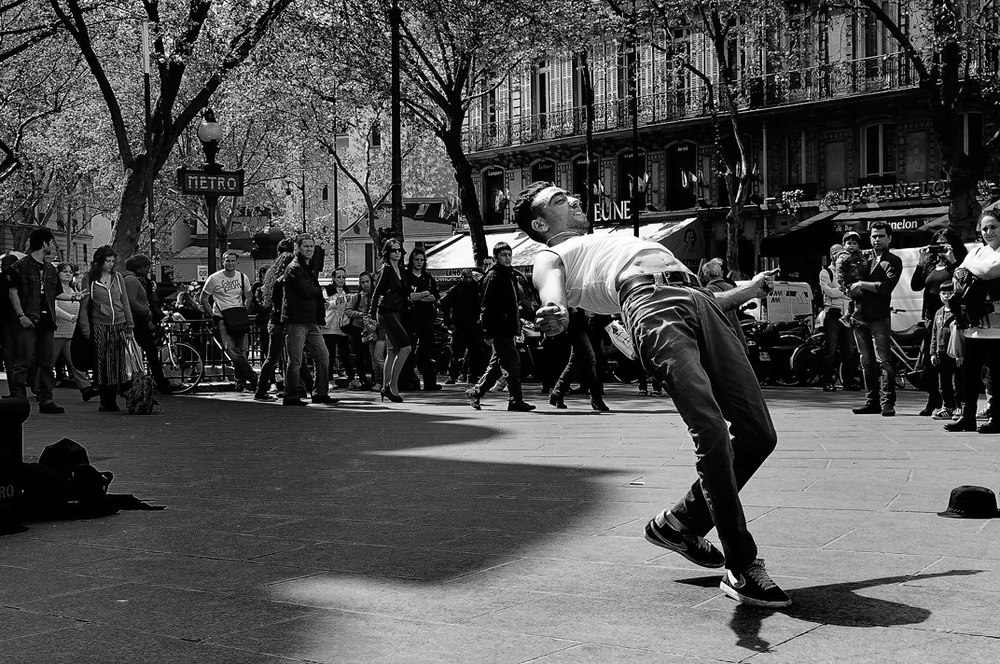 Street dancers.