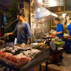 Street Food Szene in der Khao San Road in Bangkok