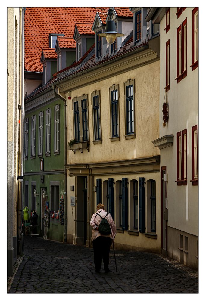Street in Bunt in Erfurt