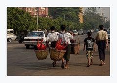 ... Street .... in Yangon ... im März 2007