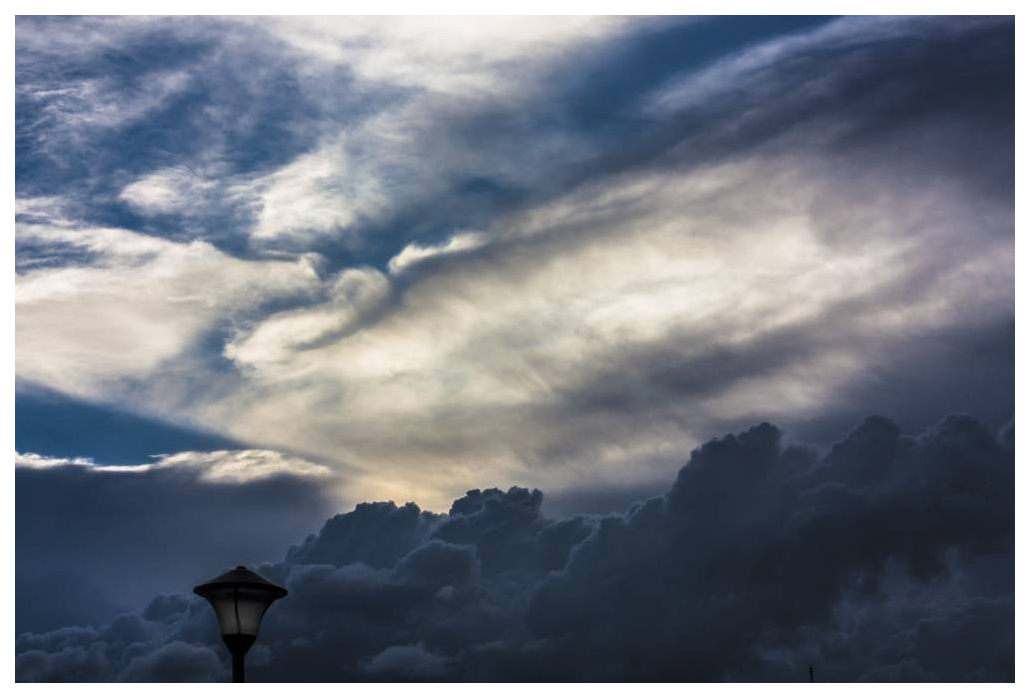 Street light and clouds