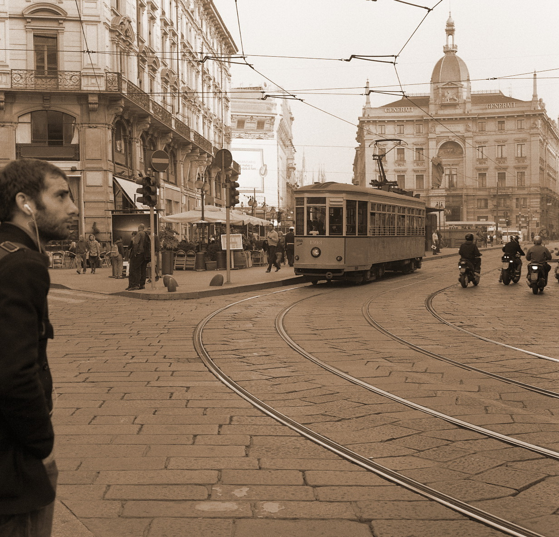 street, milan, italy