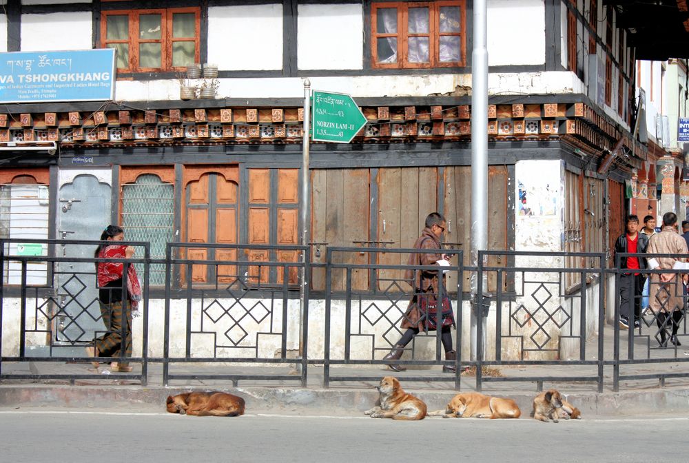 Street of Thimphu (Bhutan)