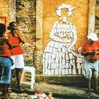 Street people vor Mosaik Brasil