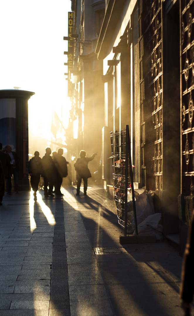 street scene in madrid