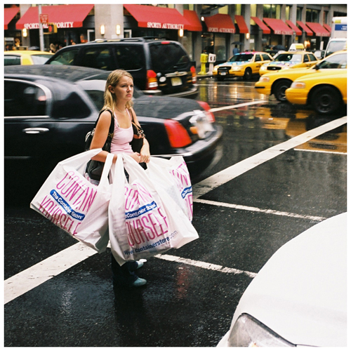 street, shopping girl