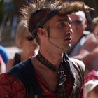 Street theatre at Couvertoirade, France