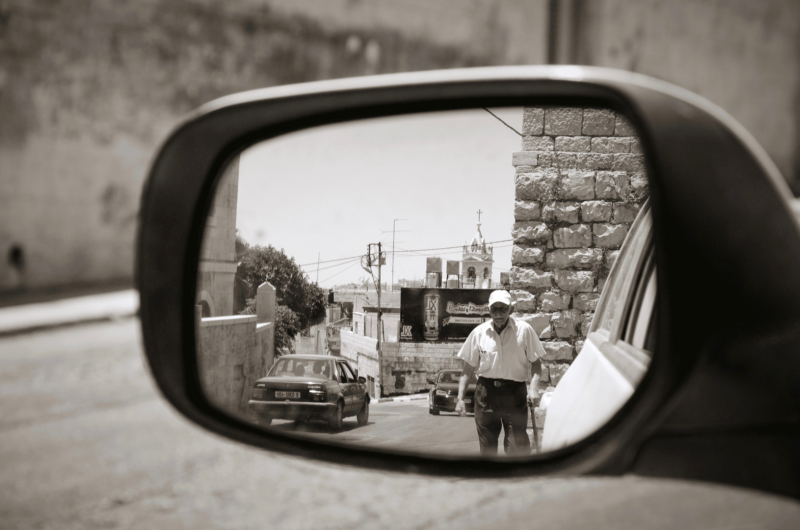 Street- Through A Car Mirror