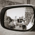 Street- Through A Car Mirror