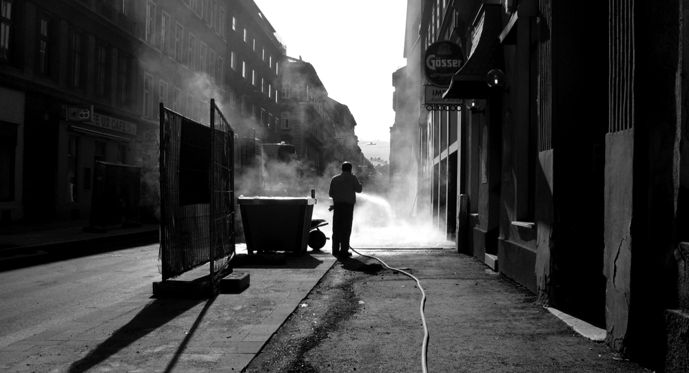 street worker BW