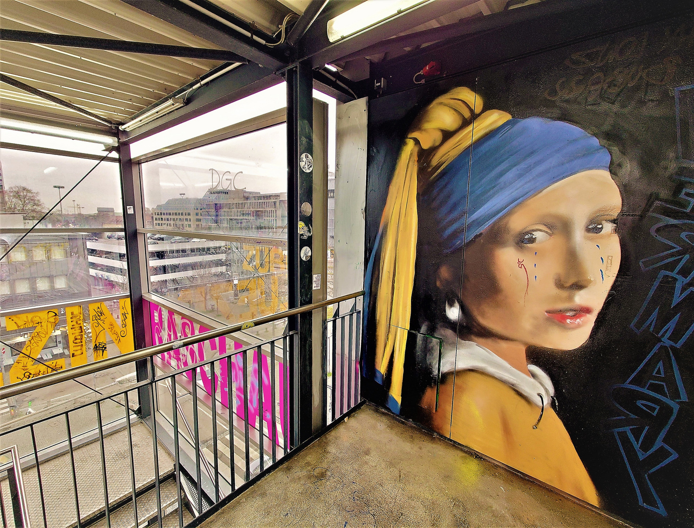 streetart Bildnis FRAU Vermeer ZIN sxp1-57~2-colfx +9Gemäldefotos