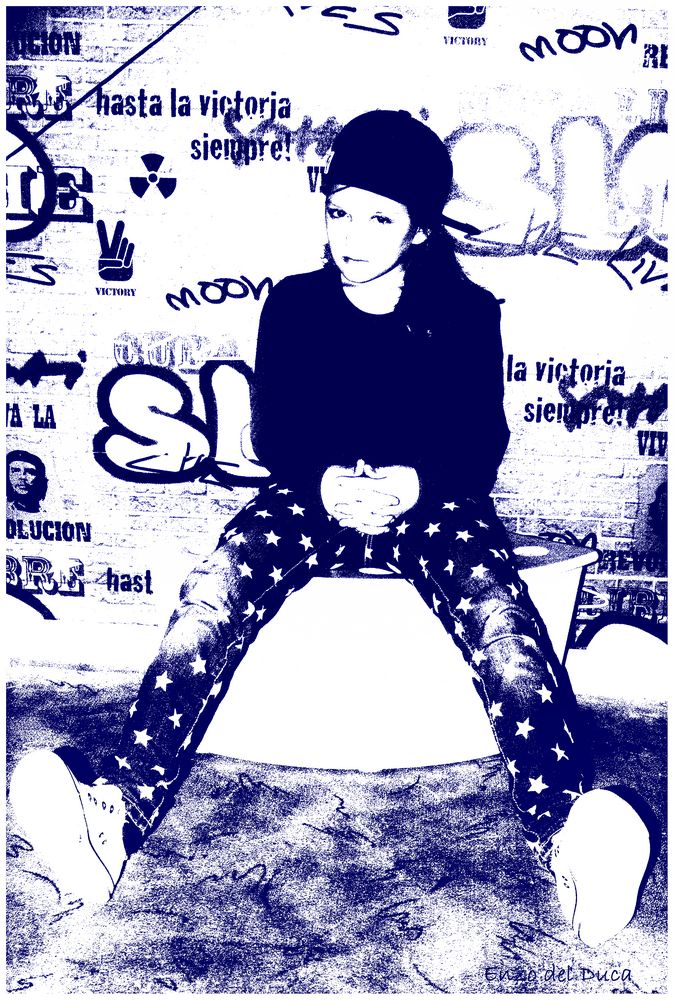 Streetart Hip Hop Girl