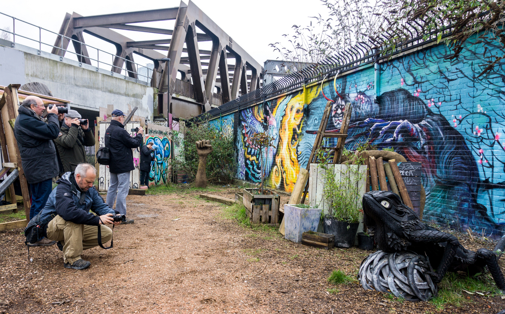 Streetart in London - making off