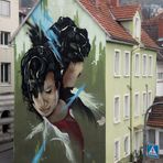 Streetart Kopf Wand HD J5-19-col +streetart + News