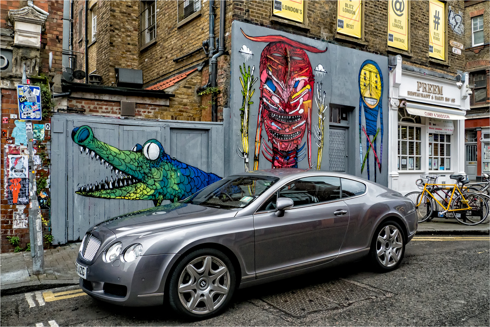 Streetart mit Bentley