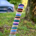 Streetart: Urban Knitting in der Gleiwitzer Straße, oda...