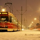 Streetcar in the snow