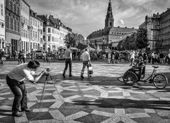 Streetperformance mit Iphone in Kopenhagen