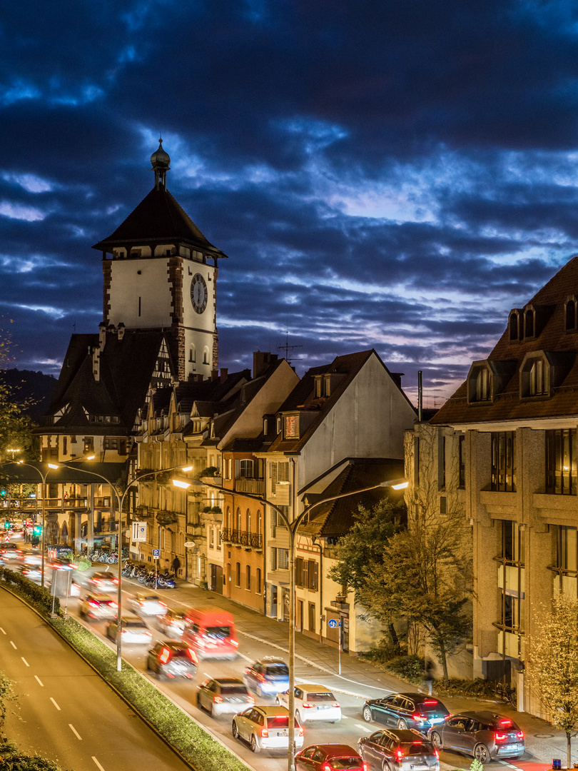 Streets of Freiburg by night