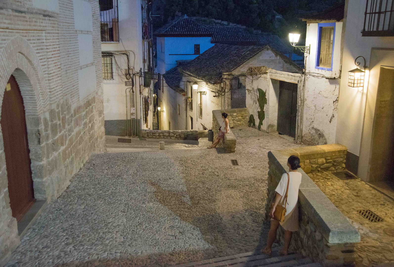 Streets of Granada at night