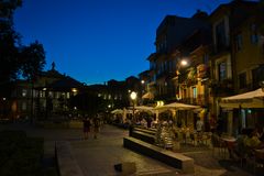 Streets of Porto in a hot summer night