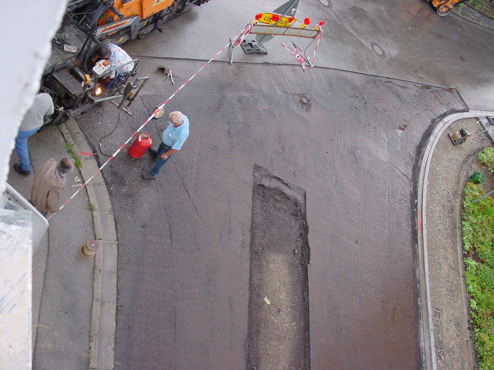 Streetwork after the rain